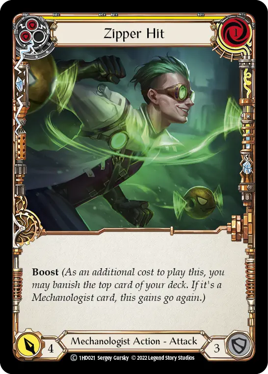Card: Zipper Hit (yel)