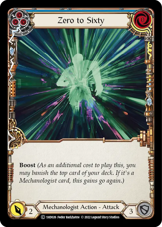 Card: Zero to Sixty (blu)