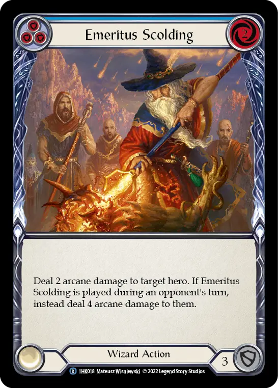 Card: Emeritus Scolding (blu)