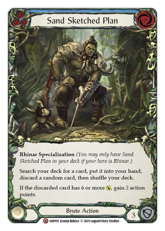 Card: Sand Sketched Plan (blu)
