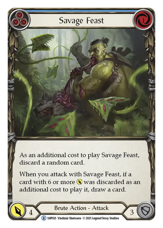 Card: Savage Feast (blu)