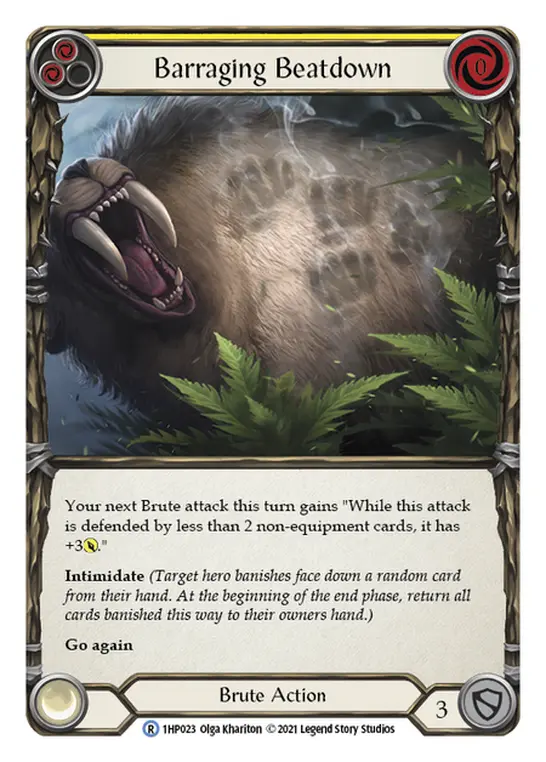 Card: Barraging Beatdown (yel)