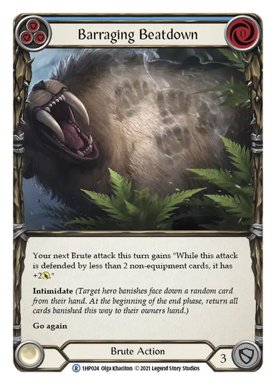Card: Barraging Beatdown (blu)