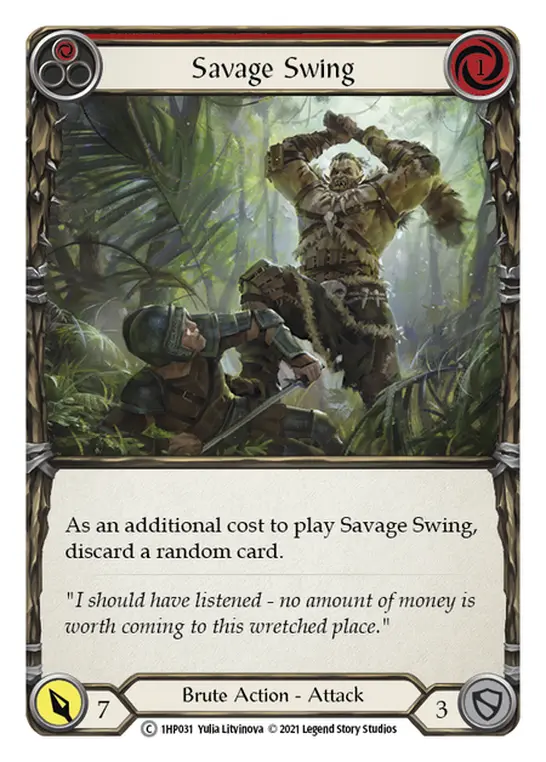 Card: Savage Swing (red)