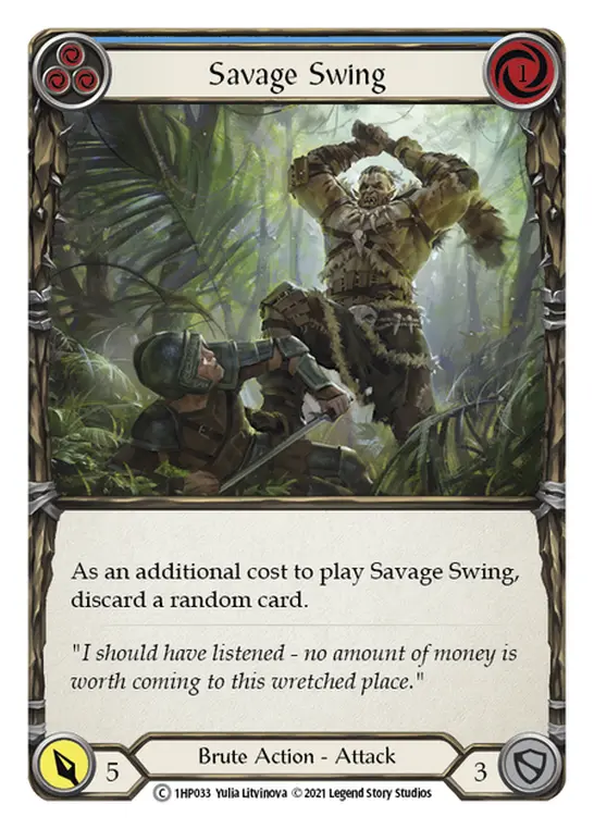 Card: Savage Swing (blu)