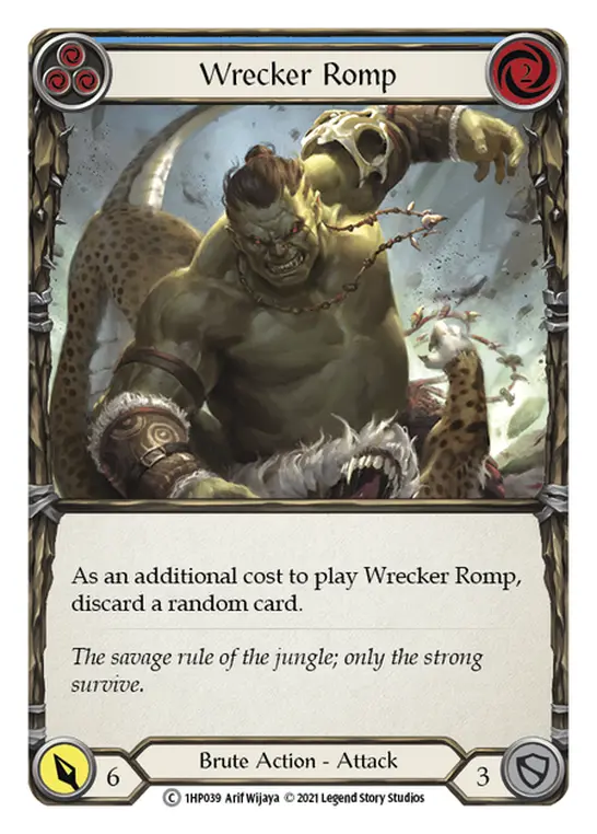 Card: Wrecker Romp (blu)