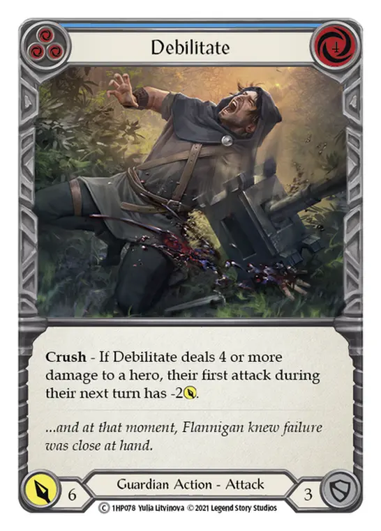 Card: Debilitate (blu)