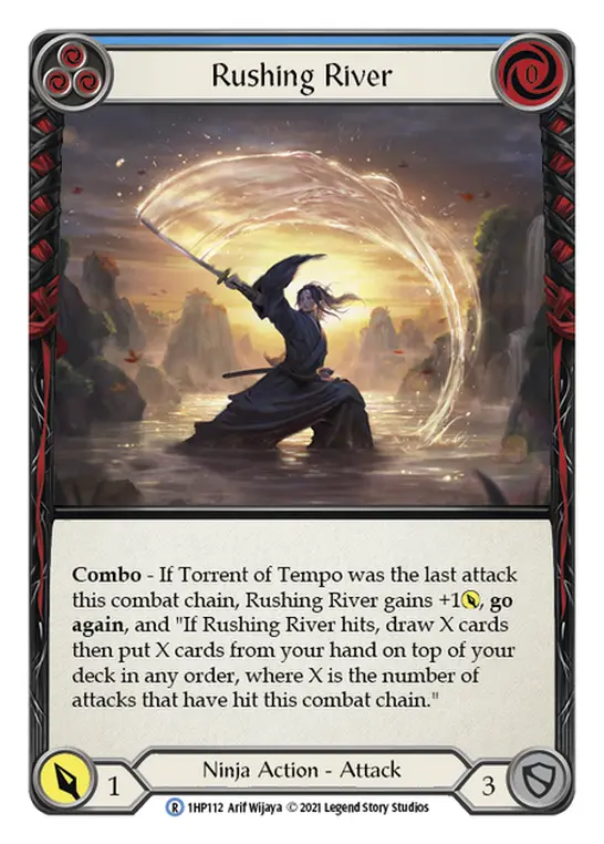 Card: Rushing River (blu)