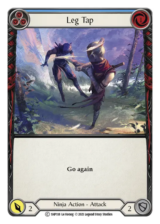 Card: Leg Tap (blu)