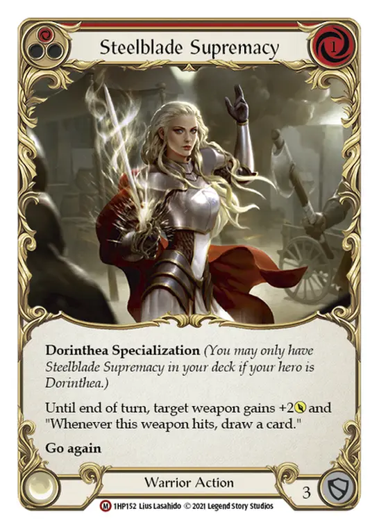 Card: Steelblade Supremacy (red)