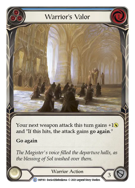 Card: Warrior's Valor (blu)