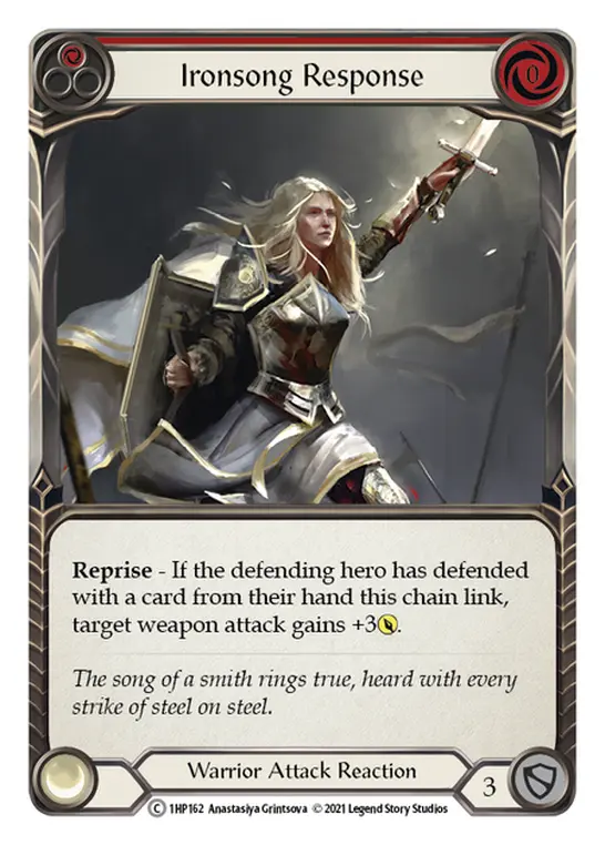 Card: Ironsong Response (red)