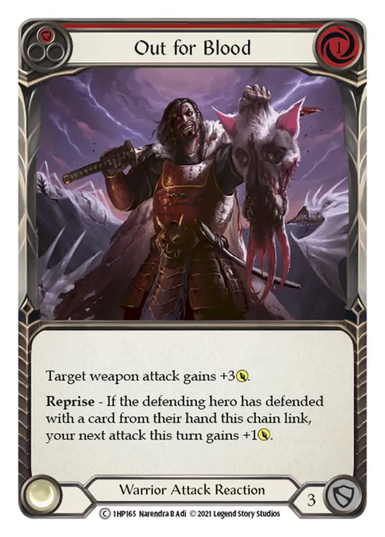 Card: Out for Blood (red)