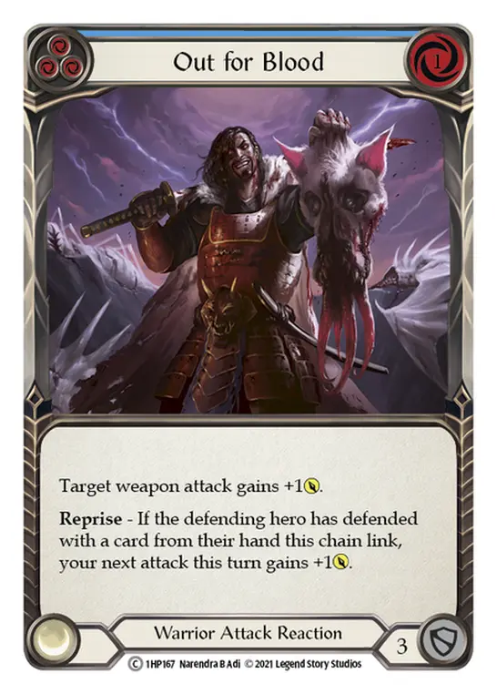 Card: Out for Blood (blu)