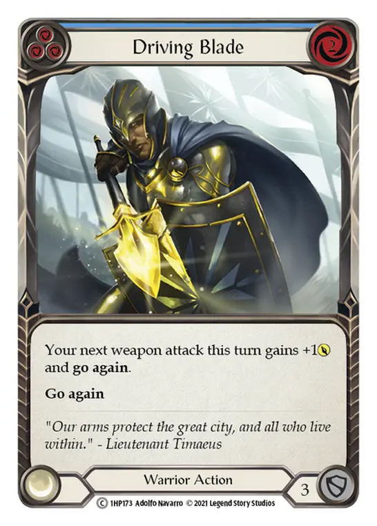 Card: Driving Blade (blu)