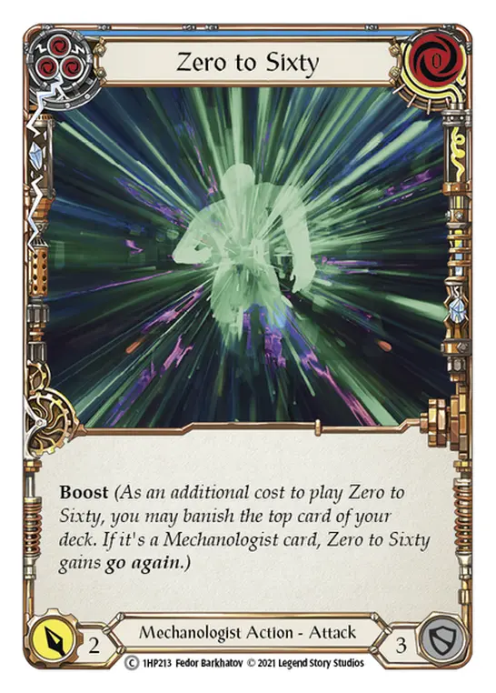 Card: Zero to Sixty (blu)