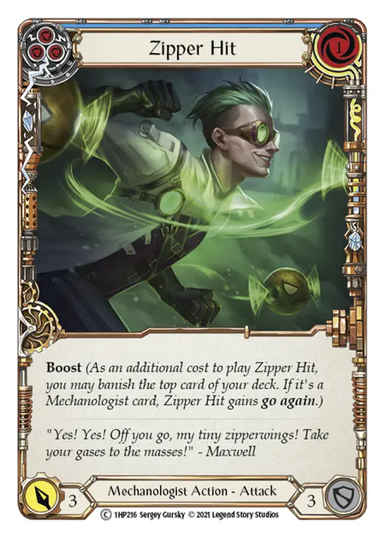 Card: Zipper Hit (blu)
