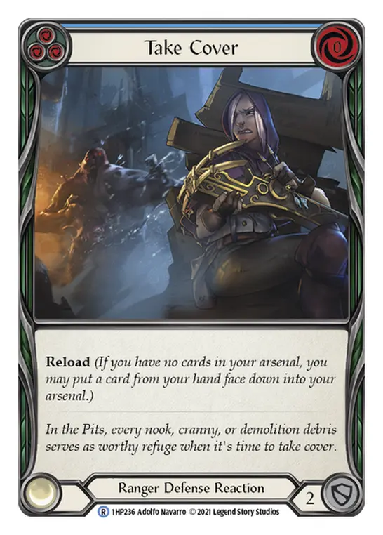 Card: Take Cover (blu)