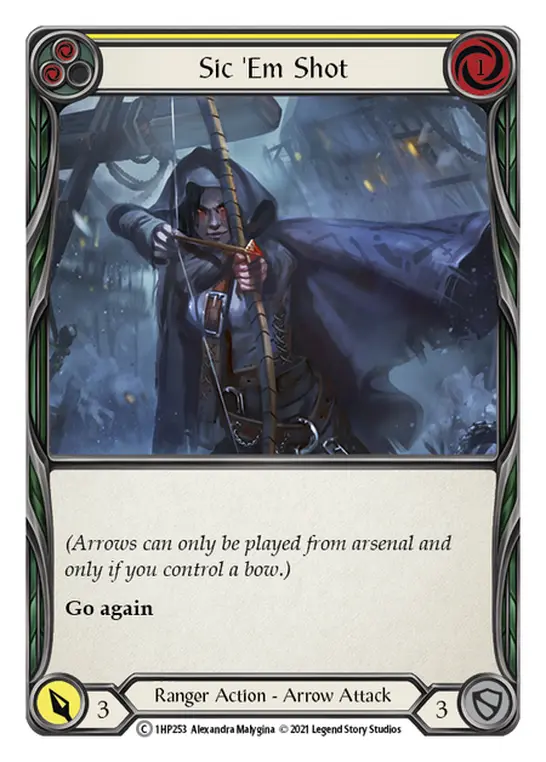 Card: Sic 'Em Shot (yel)