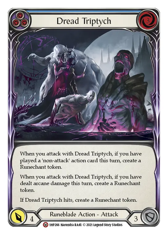 Card: Dread Triptych (blu)
