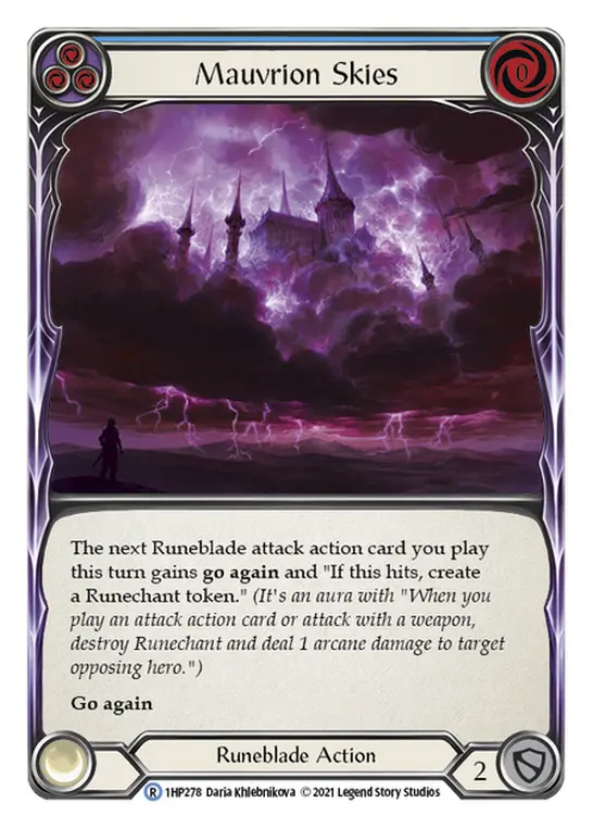 Card: Mauvrion Skies (blu)