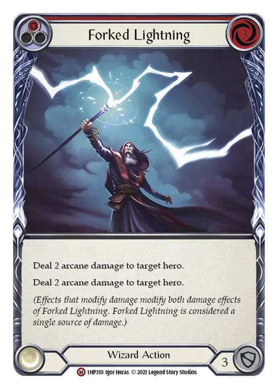 Card: Forked Lightning (red)