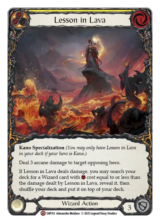 Card: Lesson in Lava (yel)