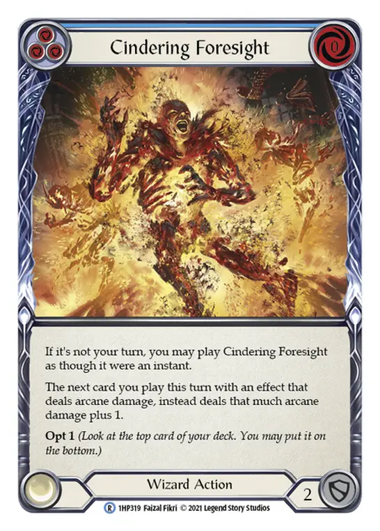 Card: Cindering Foresight (blu)