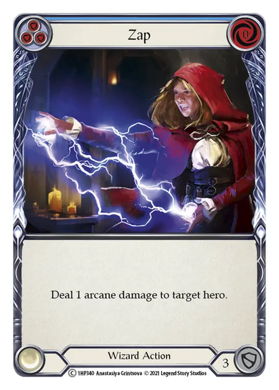 Card: Zap (blu)
