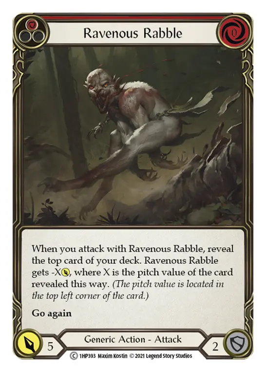Card: Ravenous Rabble (red)
