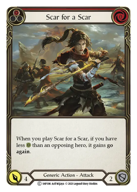 Card: Scar for a Scar (red)