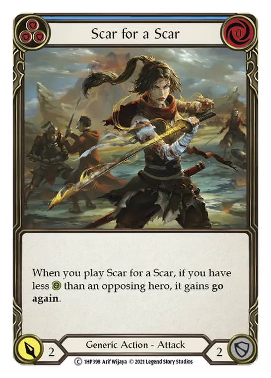 Card: Scar for a Scar (blu)