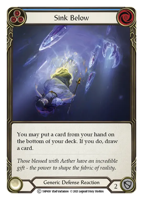 Card: Sink Below (blu)