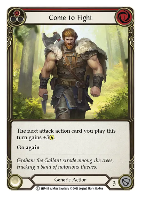 Card: Come to Fight (red)