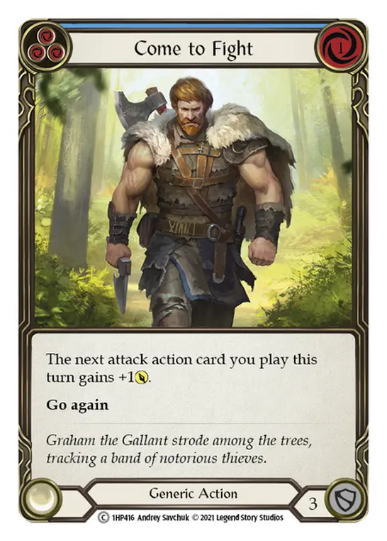 Card: Come to Fight (blu)