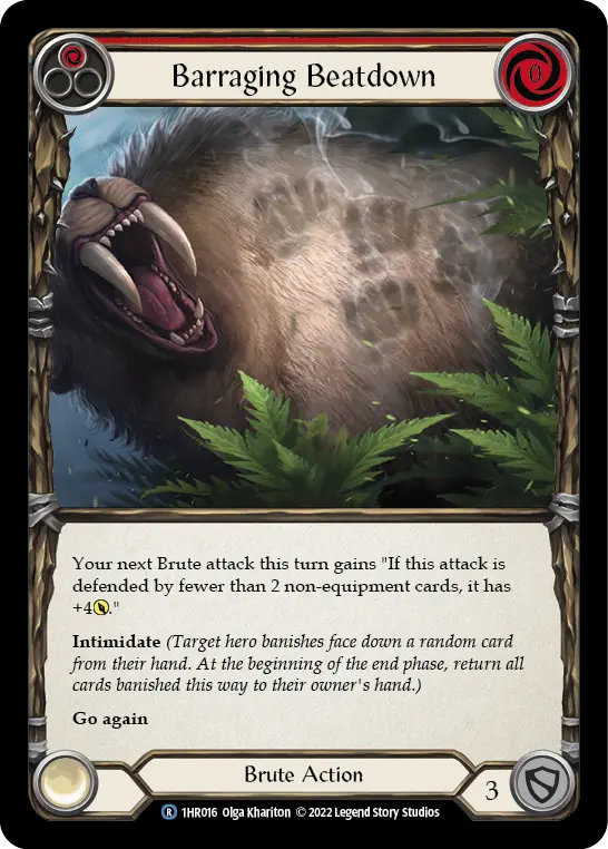 Card: Barraging Beatdown (red)