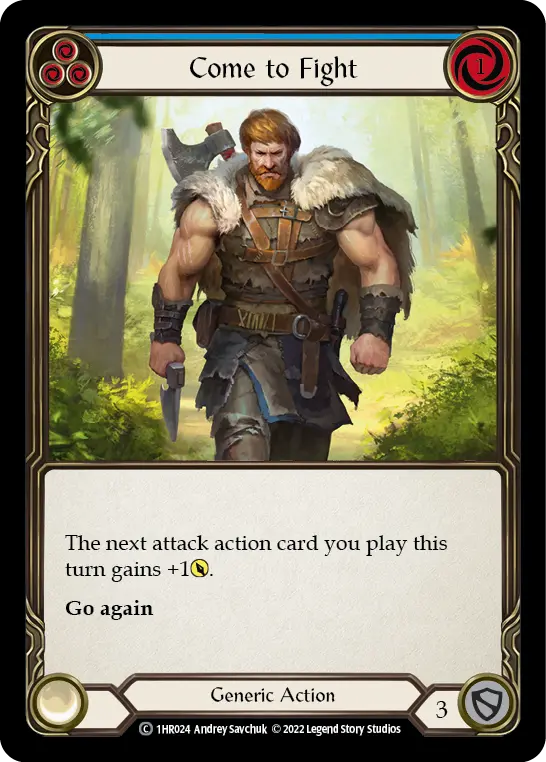 Card: Come to Fight (blu)