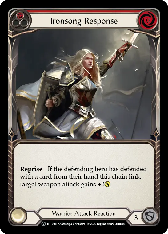 Card: Ironsong Response (red)