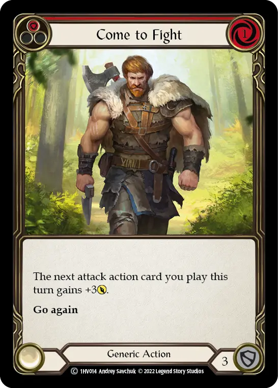 Card: Come to Fight (red)