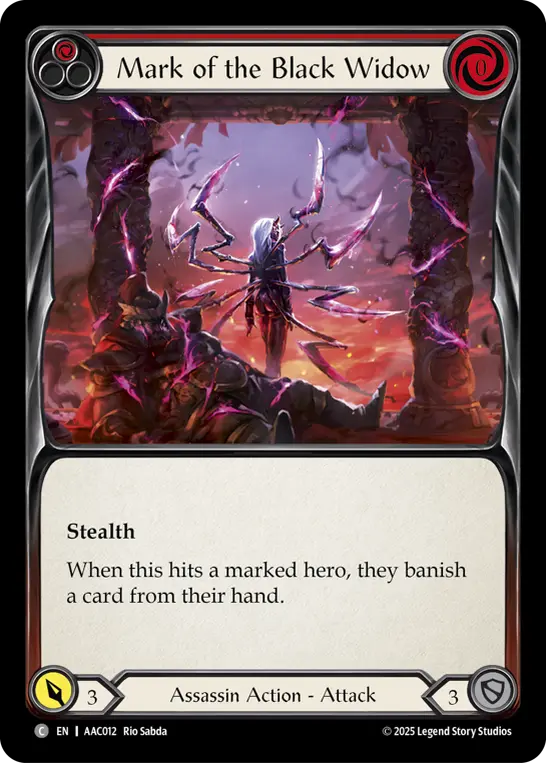 Card: Mark of the Black Widow (red)