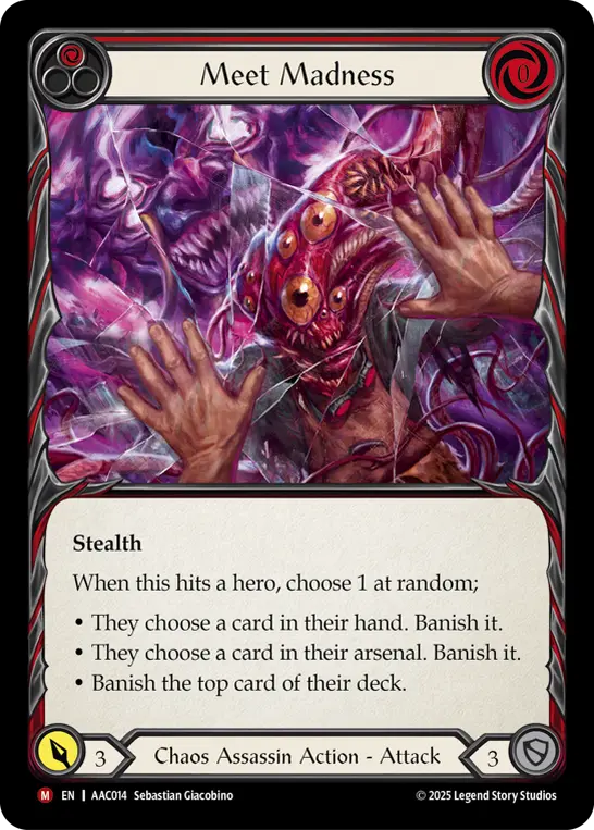 Card: Meet Madness (red)