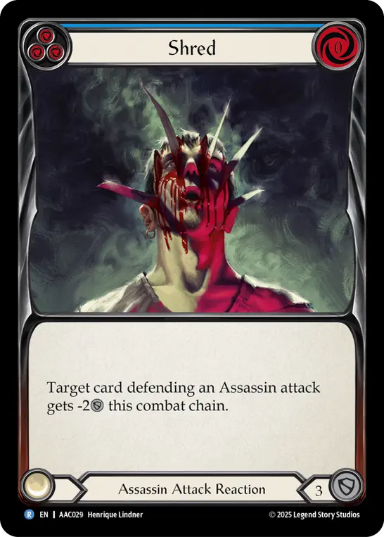 Card: Shred (blu)
