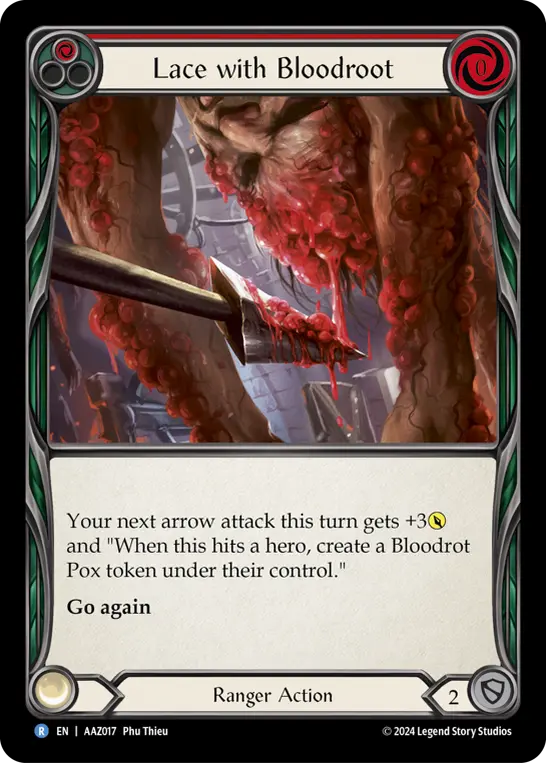 Card: Lace with Bloodrot (red)