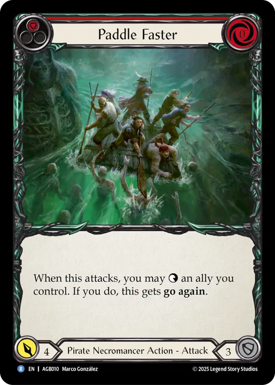 Card: Paddle Faster (red)
