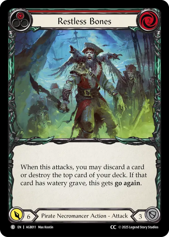 Card: Restless Bones (red)