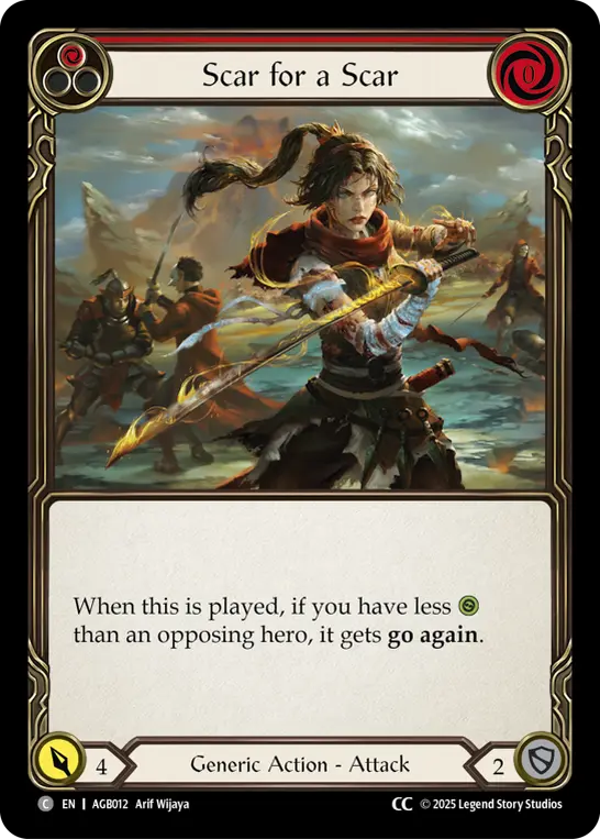 Card: Scar for a Scar (red)