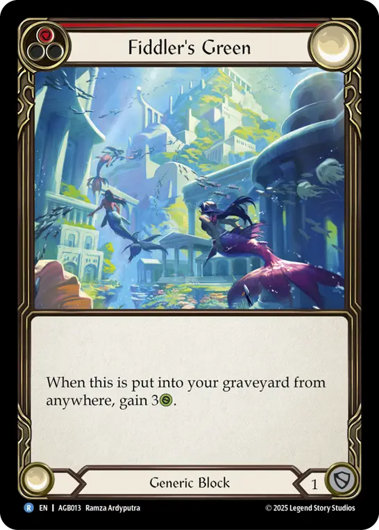 Card: Fiddler's Green (red)