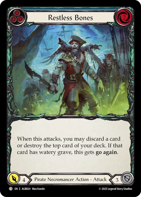 Card image of Restless Bones (Blue)