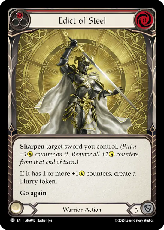 Card: Edict of Steel (red)