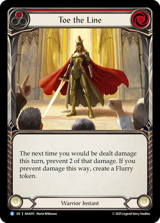 Card: Toe the Line (red)